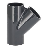 PVC T-Stück 45° mit Klebemuffe