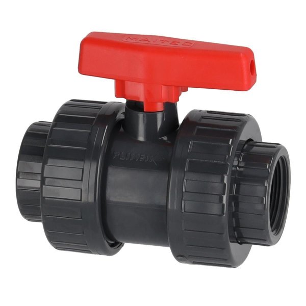 PVC Kugelhahn "Safe" 2x ÜW-Mutter