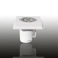 MTS Bodenablauf quadratisch ABS Signalwei&szlig;